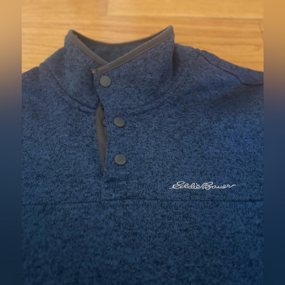 Eddie Bauer Men’s Snap Placket Radiator Fleece Pullover Top sz Large - Picture 5 of 6